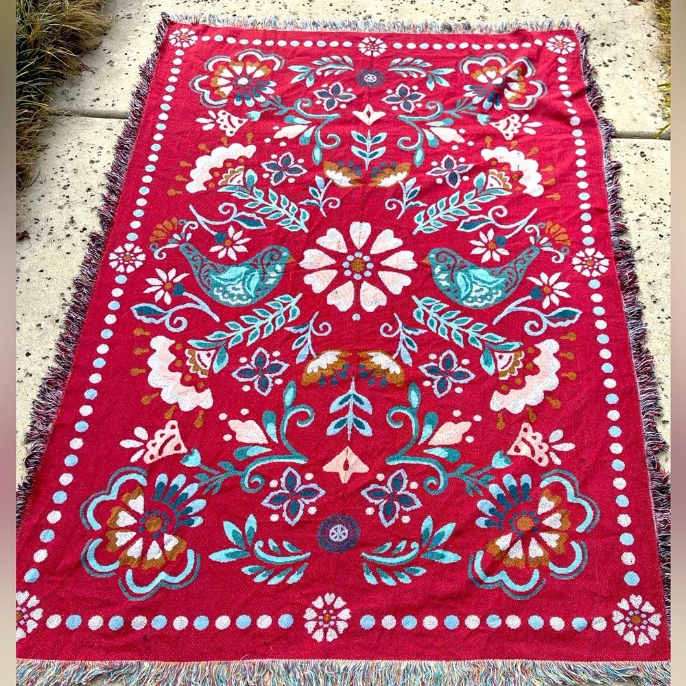 Free People-Reversible Tapestry Blanket